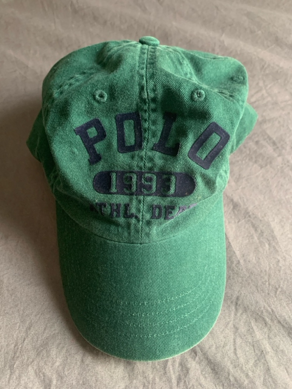 Polo by Ralph Lauren Green Baseball Cap with Navy Logo